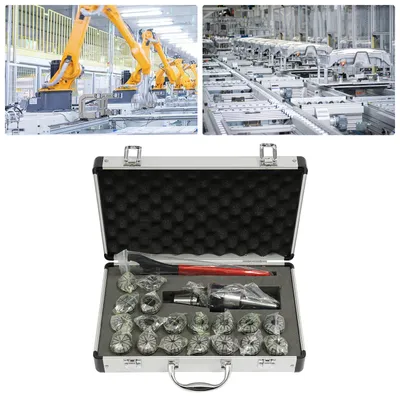 Image de Ensemble de mandrins ER32 - 19 pièces - 2-20 mm - Acier 45 - Pour fraisage et perçage
