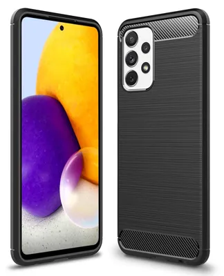 Obrázek produktu pro NALIA Design Pouzdro pro Samsung Galaxy A72, Carbon Look Pouzdro na mobilní telefon, silikonový kryt
