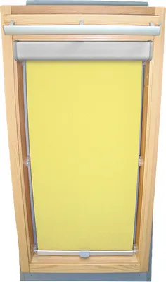 Produktbild von Rollo für VELUX Dachfenster Sichtschutz mit BLENDE und Haltekrallen GGU/GPU - 206 - gelb