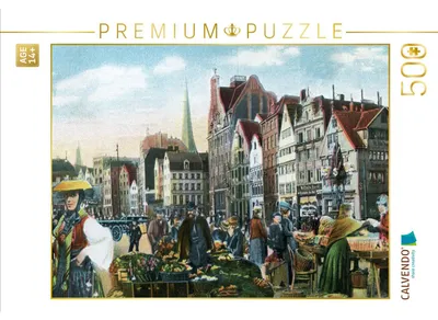 Produktbild von CALVENDO Puzzle Hamburger Marktbild am Messberg | 500 Teile Lege-Größe 48 × 36 cm Foto-Puzzle für Erwachsene