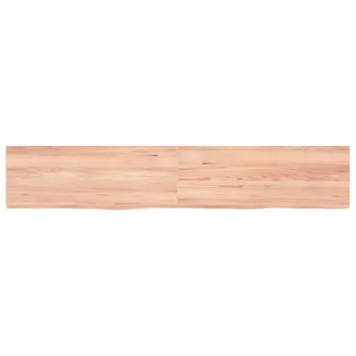 Immagine prodotto di Mensola a muro marrone chiaro 160x30x(2-4) cm in legno massiccio trattato con rovere