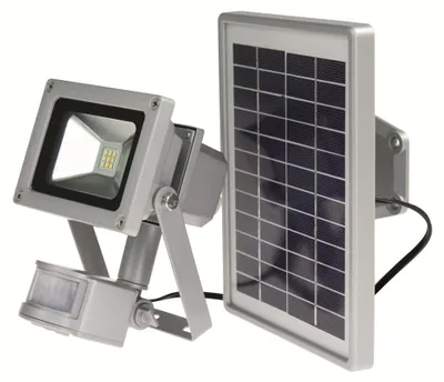 Image de as-Schwabe Lampe d'extérieur LED avec détecteur de mouvement Solarline, argent 10 watts