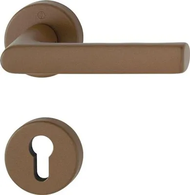 Zdjęcie produktu dla Zestaw rozet Hamburg 1700/42KB/42KBS Aluminium F8607 Struktura PZ DIN lewy/prawy D/D