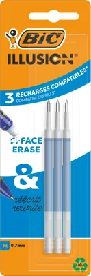 Obrázek produktu pro Wkład BIC Illusion Gel niebieski blister 3szt.