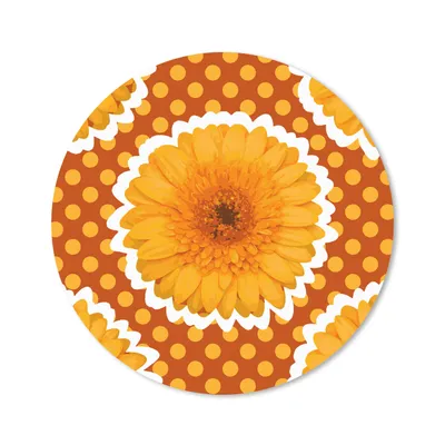 Produktbild von MuchoWow® Mauspad Mousepad Blumen - Punkte - Vintage - Muster 30x30 cm - Mousepads - Maus Mat - Pad - Mausunterlage - Tischunterlage - Schreibtischmatten
