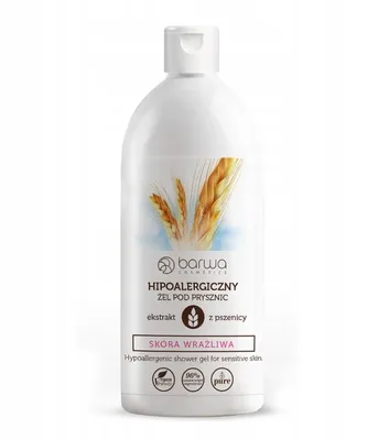 Obrázok produktu pre Barwa, Hipoalergiczny żel pod prysznic z ekstraktem z pszenicy, 400 ml
