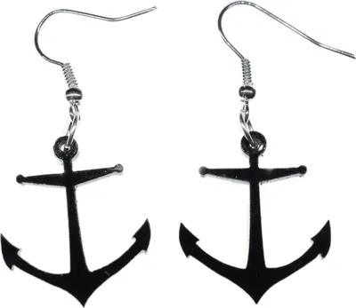 Produktbild von Anker Ohrringe Miniblings Hänger Maritim Boot Ankerohrringe Acrylglas schwz