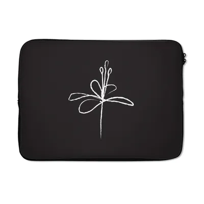 Produktbild von MuchoWow® Laptop Hülle 14 ZollBlumen - Linienkunst - Minimalismus Laptoptasche - Laptoptasche - Stoßsicher - Schutzhaube