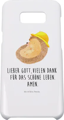 Produktbild von Mr. & Mrs. Panda Samsung Galaxy S8 plus Handyhülle  Igel Beten - Weiß - Geschenk, Dankbarkeit, Genießen, Hülle, Handy Case, Gott, Sonnenhut, Leben, Lustige Sprüche, Cover