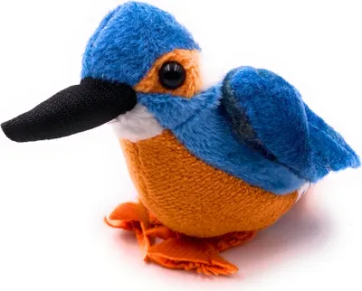 Produktbild von Onwomania Plüschtier Stofftier Kuscheltier Vogel Wasserspecht Eisvogel Höhe 10 cm Mehrfarbig