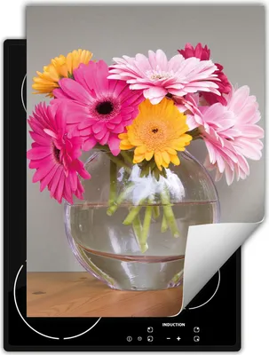 Produktbild von DarHaus Herdabdeckplatte Einteilig Küche Abdeckplatte für Glaskeramikkochfeld Abdeckung Induktionskochfeld Aufrollbare Matte 40x52 cm, Blumenstrauß