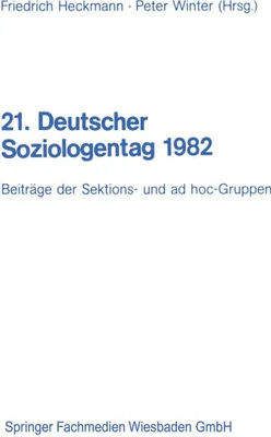 Produktbild von 21. Deutscher Soziologentag 1982