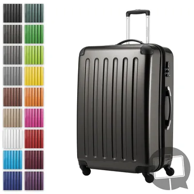 Produktbild von Alex - Großer Hartschalen-Koffer für Aufgabegepäck mit Erweiterung Trolley Rollkoffer Check-In Reisekoffer XL 75 cm, 119 L, 4 Rollen, glänzend,Graphit