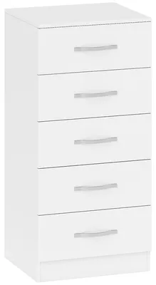 Immagine prodotto di Comodino con 5 cassetti – Mobile contenitore bianco | Colore: Bianco | Dimensioni: 40x35x85 cm