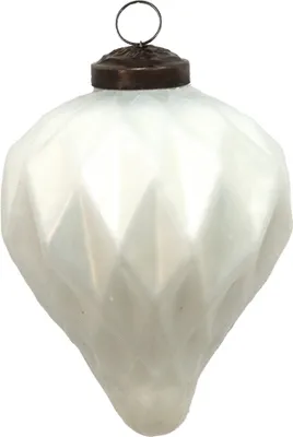 Immagine prodotto di Guaina natalizia Clayre & Eef Ø 7 cm in vetro bianco