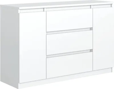 Produktbild von Mobelsta Kommode, Schrank mit Schubladen, Modernes Sideboard, Schubladenschrank, Kommodenschrank, Weiß 120x39x78,5 cm