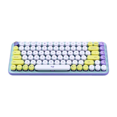 Produktbild von Logitech POP Keys, Mini, Kabellos, Bluetooth, Mechanischer Switch, QWERTZ, Mintfarbe
