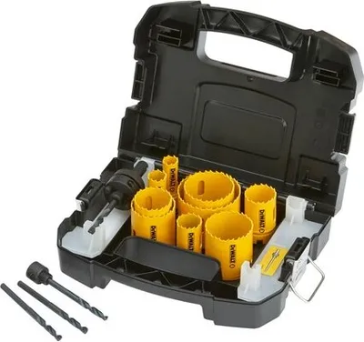 Zdjęcie produktu dla DeWALT DT90350-QZ, Zestaw, Wiertarka, Metal, Plastik, Drewno, Metal, 4,4 cm, 16,19,25,32,38,44,48,51,64 mm
