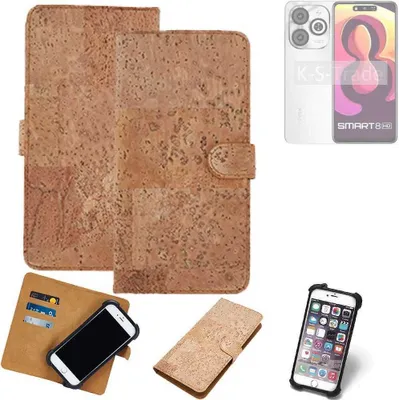 Produktbild von K-S-Trade Hülle kompatibel mit Infinix Smart 8 India  Kork Handyhülle Cover  Schutzhülle TPU Case Bumper in Hellbraun, (1x)