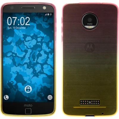 Produktbild von PhoneNatic Case kompatibel mit Lenovo Moto Z - Design:01 Silikon Hülle Ombrè + 2 Schutzfolien