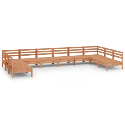 Produktbild von vidaXL 10-tlg. Garten-Lounge-Set Honigbraun Massivholz Kiefer
