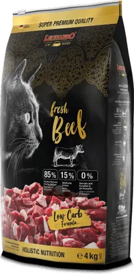 Produktbild von Leonardo Cat Food LEONARDO fresh Beef, Adult, Rind, Geflügel, 4 kg, Getreidefrei