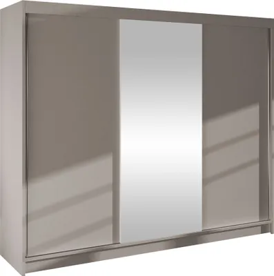 Produktbild von MIRJAN24 Schiebetürenschrank Derby I, Kleiderschrank, Stilvoll Schlafzimmer Garderobenschrank (Farbe: Cashmere)