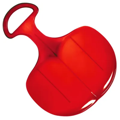 Produktbild von Lenkschlitten für Kinder & Erwachsene - robuster Poporutscher mit Griff für die Wintertage - Schlitten  Germany - trend-rot PP