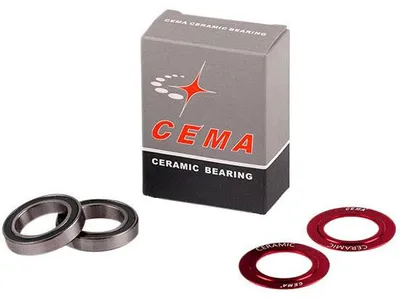 Zdjęcie produktu dla Zestaw łożysk kulkowych Cema do suportu 24 mm ceramiczny czerwony