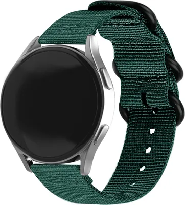 Produktbild von Strap-it Samsung Galaxy Watch 6 - 40mm Nylon Schnallenarmband (Dunkelgrün)
