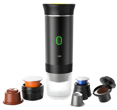 Tragbare 3-in-1 Espressomaschine mit USB-C-Akku, 15 bar, 60 ml
