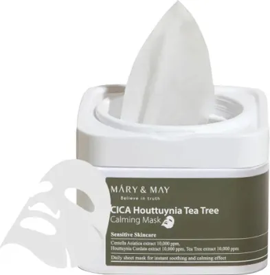 Produktbild von Mary & May - CICA Houttuynia Teebaum-Beruhigungsmaske - 30 Stü ck - 400 g