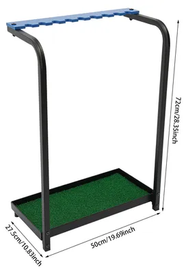Produktbild von Golf-Schlägerständer - Für 9 Golfschläger - Putterhalter - Golfballhalter - Aufbewahrungsständer - Schwarz