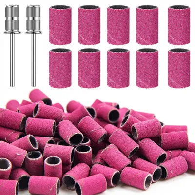 Productafbeelding van 100 stuks schuurkoppen, schuurhoezen, nagels, professionele schuurbanden, korrelgrootte 180