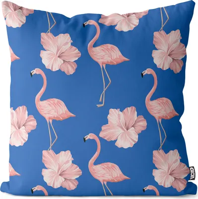 Produktbild von VOID Flamingos Sommer Hibiskus Kissenbezug Kissenhülle Sofakissen Kissen Deko Outdoor-Kissen Dekokissen