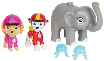 Image de PAW Patrol Jungle Pups Speelfiguren - Marshall, Skye, Elephant, 5dlg.