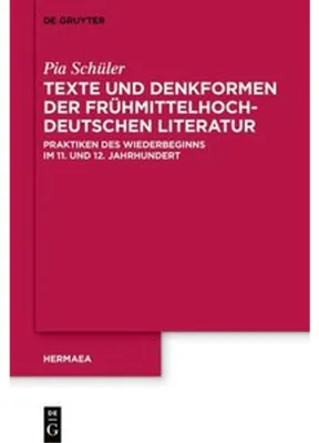 Obrázek produktu pro Texte und Denkformen der frühmittelhochdeutschen Literatur