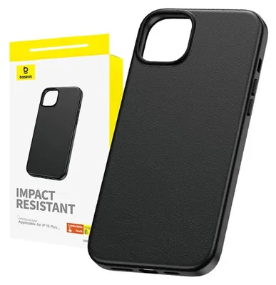 Image de Etui pour Iphone15 Plus Baseus Fauxther Series (Noir)