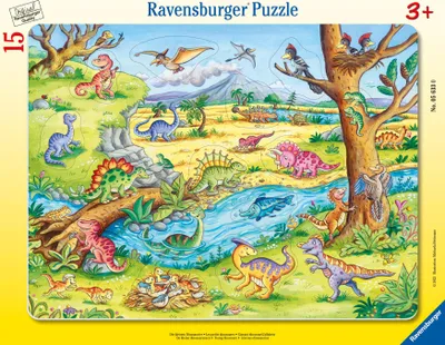 Immagine prodotto di Ravensburger Kinderpuzzle Die kleinen Dinosaurier, Puzzle, 15 Teile, 05633