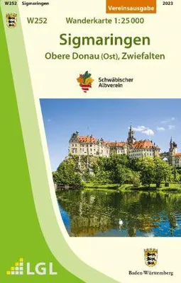 Image de Sigmaringen - Haut Danube (Est), Zwiefalten. Carte de randonnée au 1/25 000