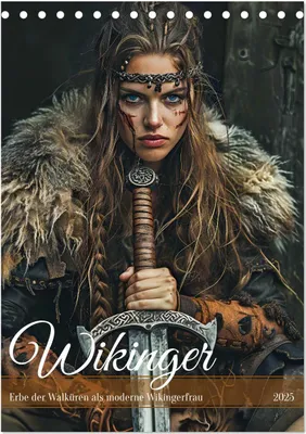 Produktbild von Wikinger - Erbe der Walküren als moderne Wikingerfrau (Tischkalender 2025 DIN A5 hoch), CALVENDO Monatskalender