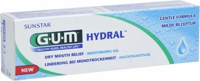 Immagine prodotto di GUM HYDRAL gel idratante per alleviare la secchezza delle fauci, dentifricio da 50 ml
