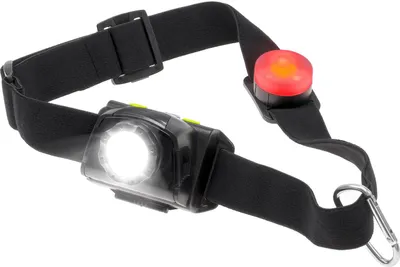 Produktbild von LED Stirnleuchte mit Rücklicht | verstellbarer Lichtstrahl | inkl. Batterien | wasserdicht | 3-stufige Leuchtstärke + Blink-Funktion
