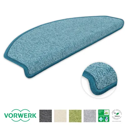 Produktbild von Stufenmatte Durango Halbrund 1 Stück Türkis 1 Stück