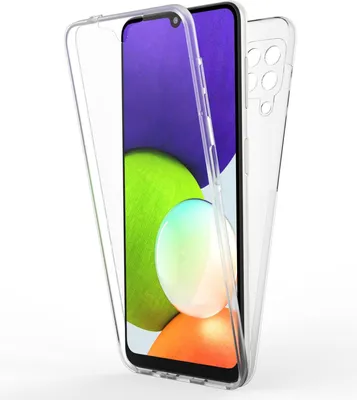 Immagine prodotto di NALIA Clear 360° Custodia protettiva per Samsung Galaxy A22, protezione completa antigiallo trasparente robusta