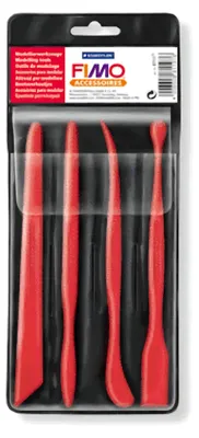 Produktbild von FIMO Modellier Werkzeug 4 verschiedene Modellierstäbe aus Kunststoff rot