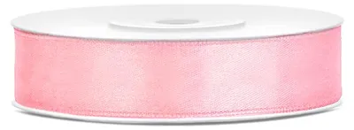 Image de Ruban cadeau en satin rose 25m 12mm de large
