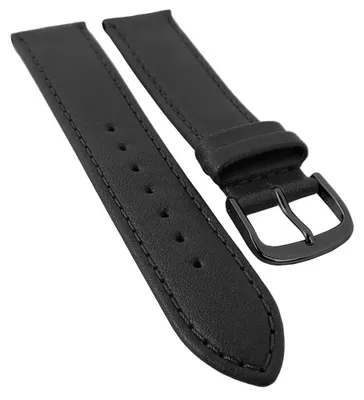 Produktbild von Taurus XL Uhrenarmband | Kalbsleder schwarz, Herren Überlänge 30175, Stegbreite:22mm, Schließe:Schwarz