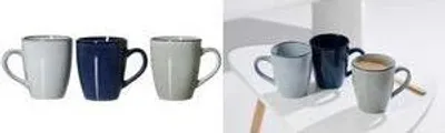 Zdjęcie produktu dla Ritzenhoff & Breker kubek do kawy AMALFI, 350 ml wykonany z kamionki, można myć w zmywarce, 3 różne kolory, - 6 sztuk (426007)