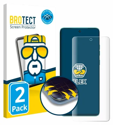 Produktbild von 2x BROTECT Fullscreen Schutzfolie für Motorola Edge 60 Fusion Displayschutz Folie Fullcover Klar Transparent